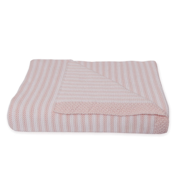 Knitted Striped Baby Blanket