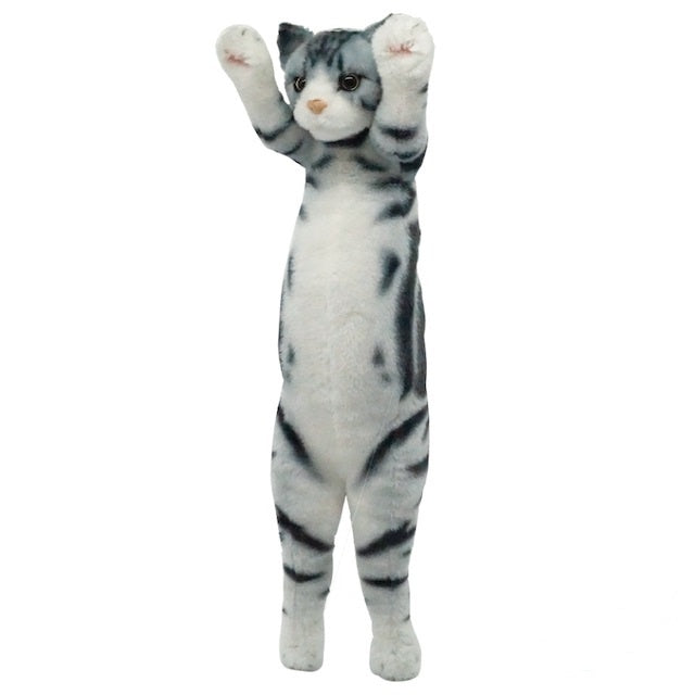 Normal Standing Cat Plushie - American Silver Shorthair