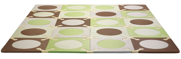 Playspot Foam floor tiles - green/brown