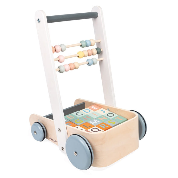 Cocoon Walker  - Bamboo with ABC blocks