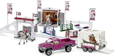 Big Horse Show with Pick Up Truck and Horse Box