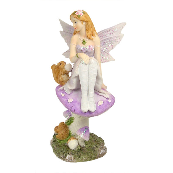 Fairy on Mushroom Statue - 10cm