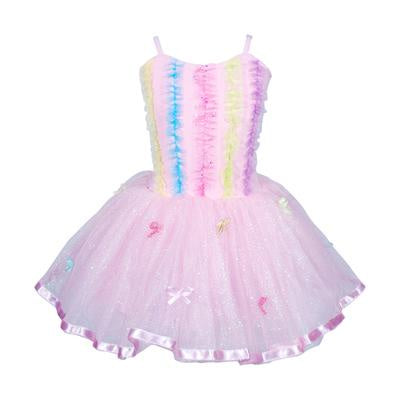 Dress - Rainbow Ruffles and Bows Pink