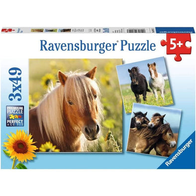 3 x 49 pc Puzzle - Loving Horses