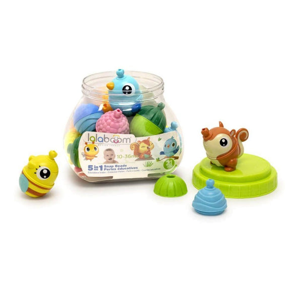 5 in 1 Snap Beads 21pc animal bucket