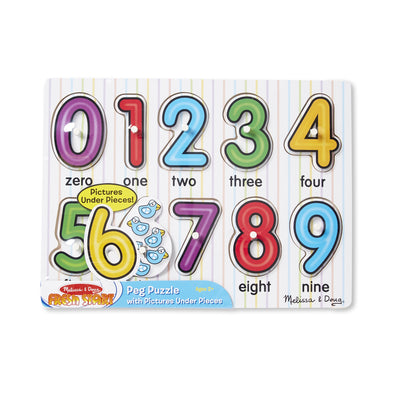 Lift & See Peg Puzzle - Numbers