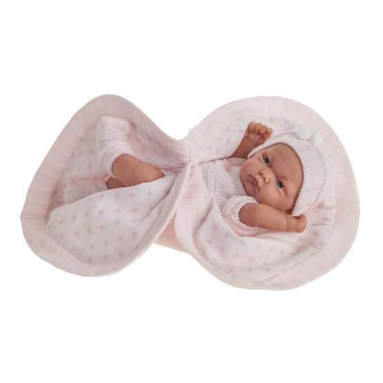 Newborn Doll 26cm - Pink Blanket