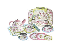 Bird Tin Tea Set in Suitcase