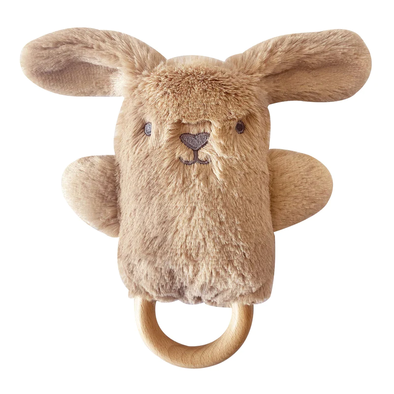 Bailey Bunny Wooden Teething Rattle