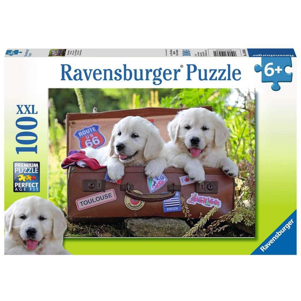 100 pc Puzzle - Travelling Pups