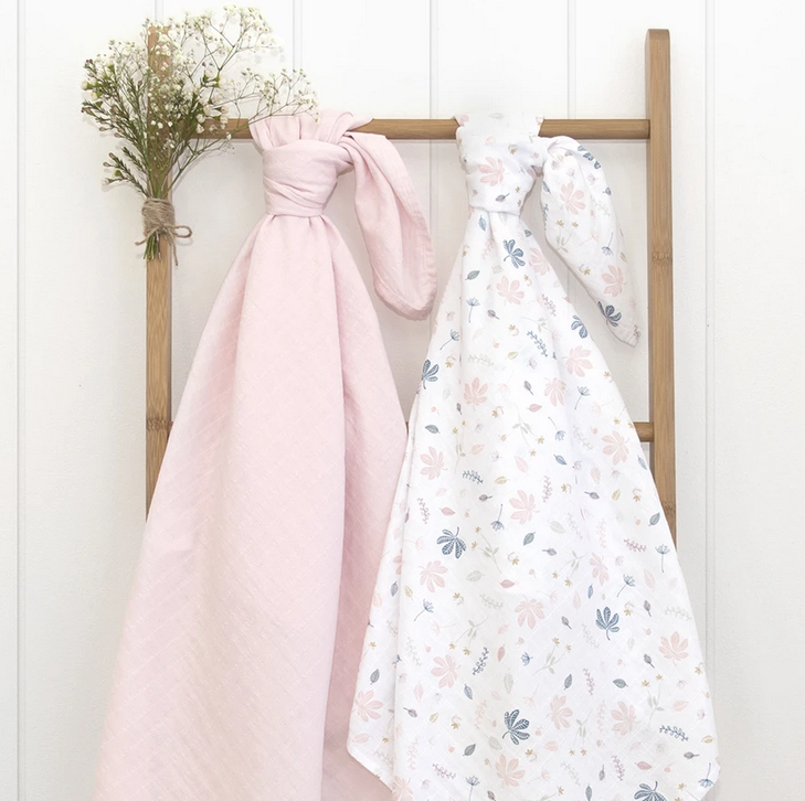 Organic Muslin Swaddles 2pk