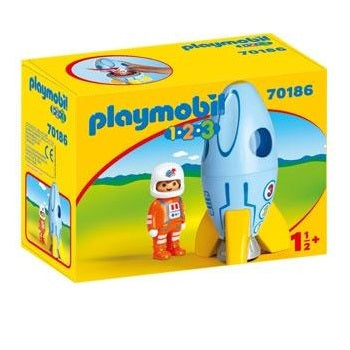 Playmobil 1.2.3 - Astronaut with Rocket 70186