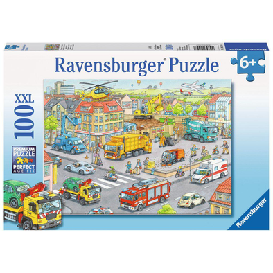 100 pc Puzzle - Vehicles in the City