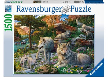 1500 pc Puzzle - Wolves in Spring