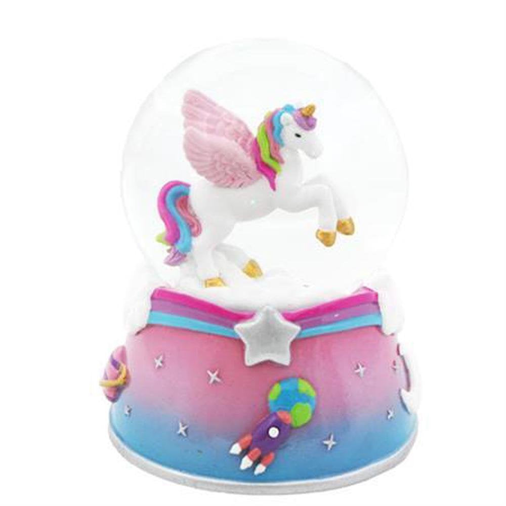 To the Moon Unicorn Musical Snow globe