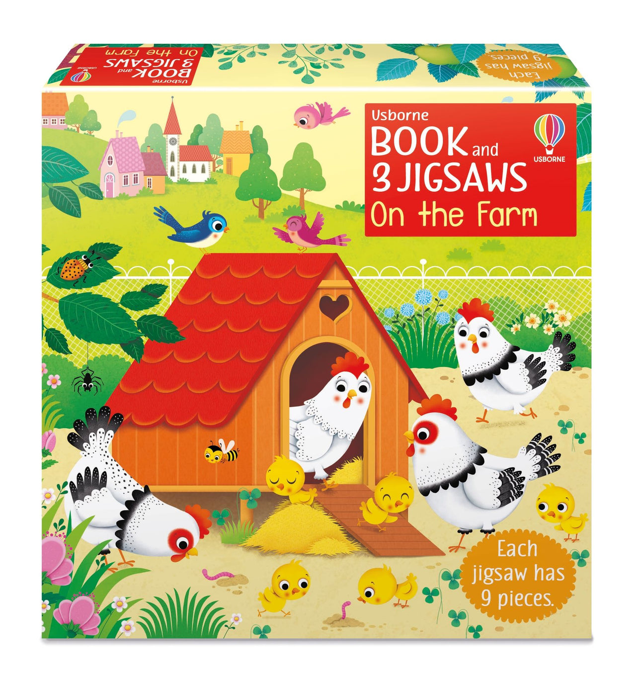 Book & 3 Jigsaw Puzzles - On the Farm