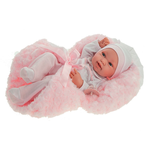 Doll 40cm - Pipa with Pink Plush Blanket