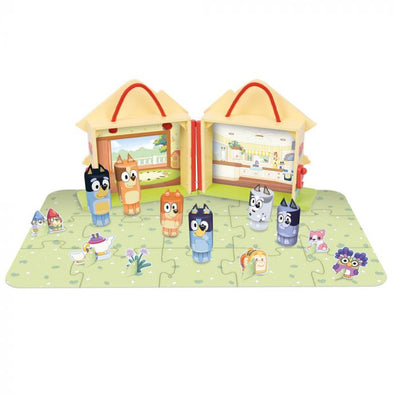 Bluey Wooden Carry Along House Toy Set