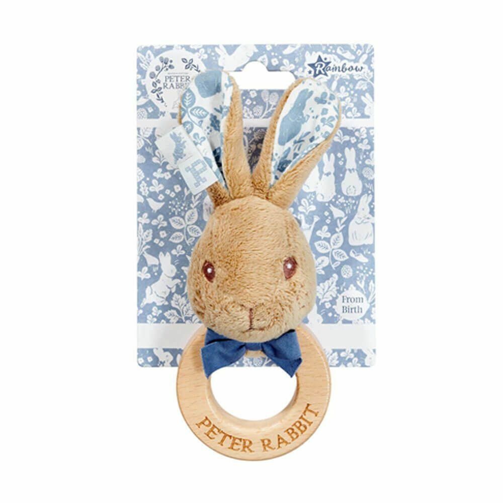 Peter Rabbit Plush & Wooden Rattle