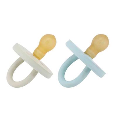 Natural Rubber Pacifiers 2 pack - Round Dummies (0-3m)