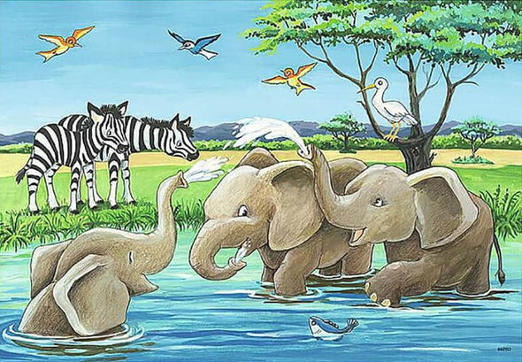 2 x 12 pc Puzzle - Baby Safari Animals