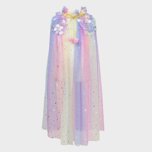 Unicorn Princess Rainbow Tulle Party Cape