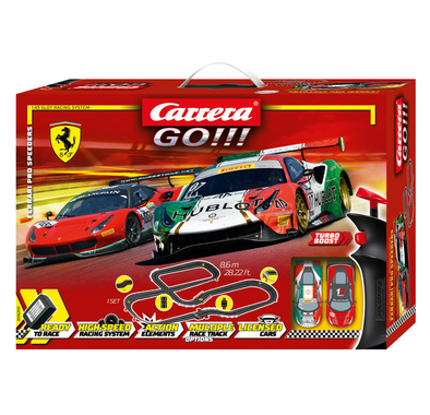 Carrera GO!!! Slot Car Sets 1:43 Ferrari Pro Speeders 8.6m Track
