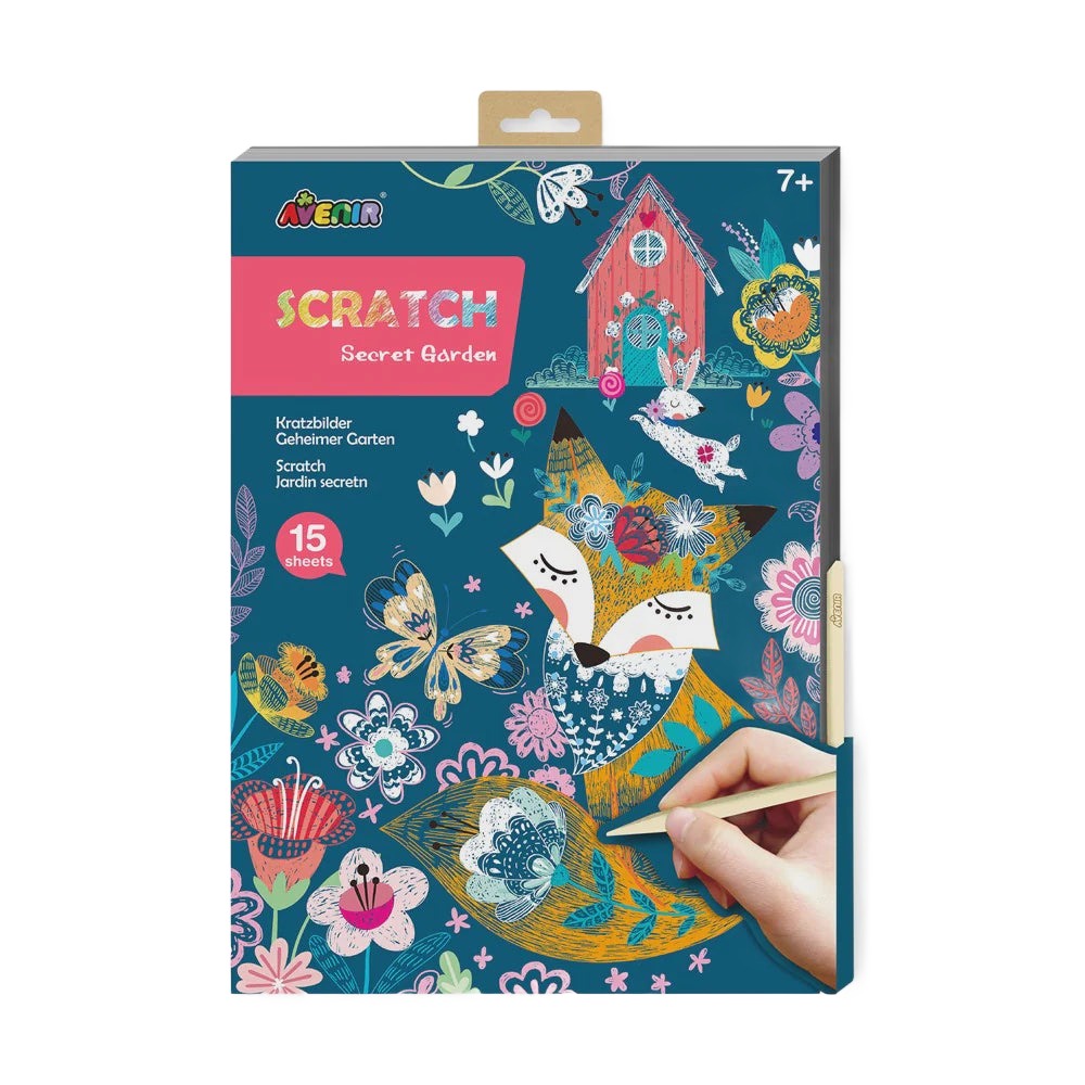 A4 Scratch Book - Secret Garden