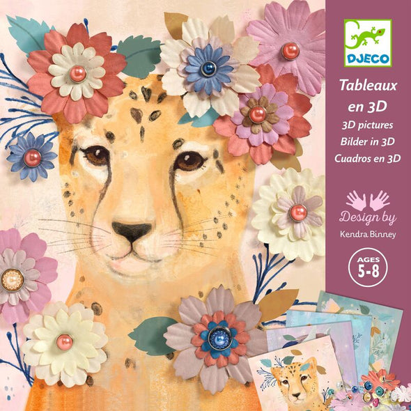 Animals in Floral Wreaths 3D Pictures
