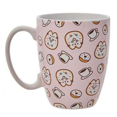 Pusheen Pink Donuts and Coffee Mug