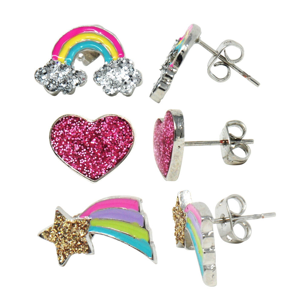 Earring set for pierced ears  - Skies