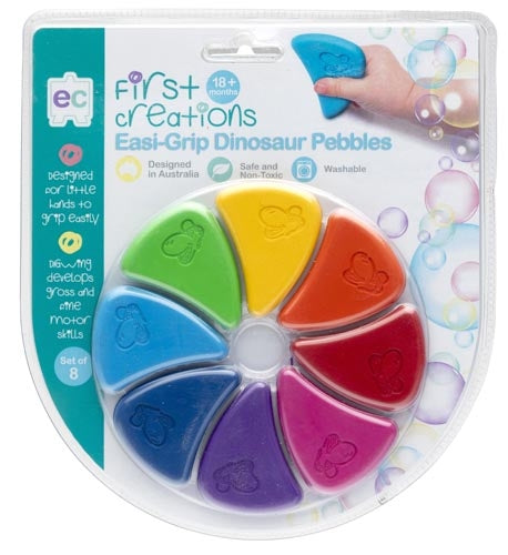 First Creations Easi-Grip Dinosaur Pebbles Set of 8