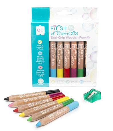 First Creations Easi-Grip Wooden Pencils