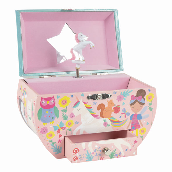 Musical Jewellery Box - Rainbow Fairy Oval