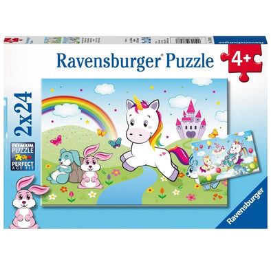2 x 24 pc Puzzle - Fairytale Unicorn