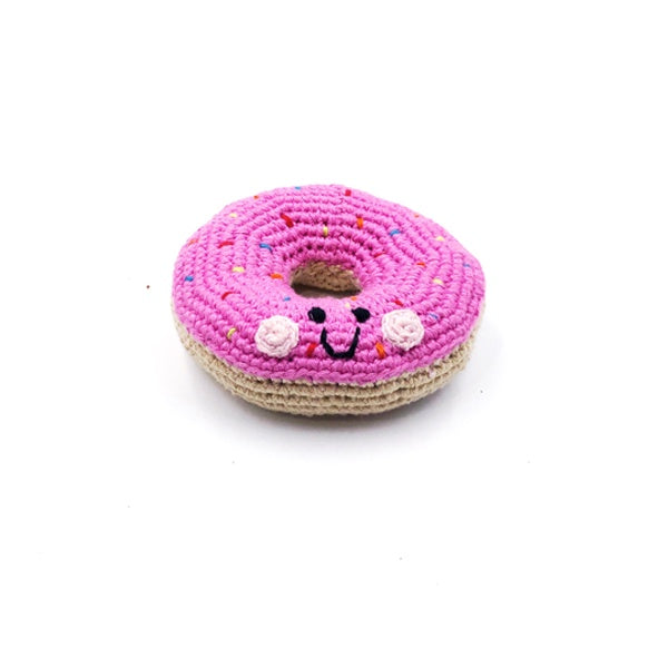 Friendly Doughnut Rattle - Mid Pink