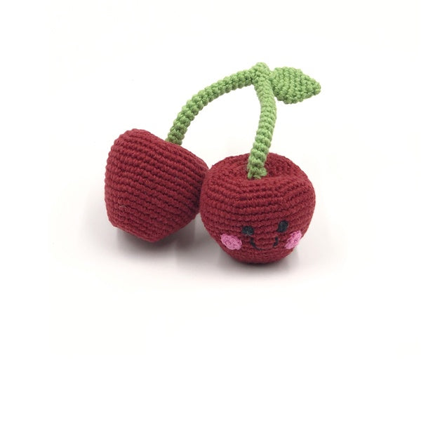 Friendly Cherries Rattle - Deep Red