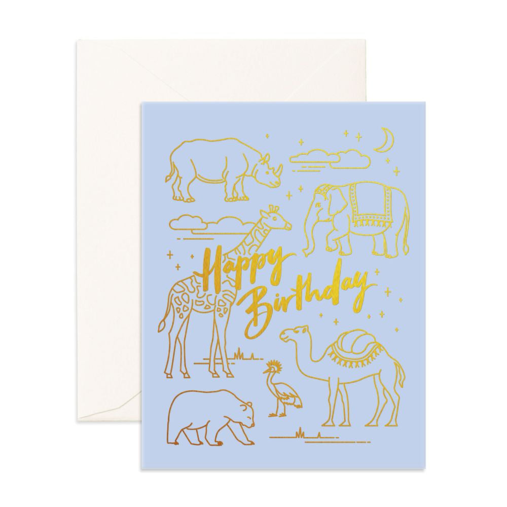 Happy Birthday Animals Card