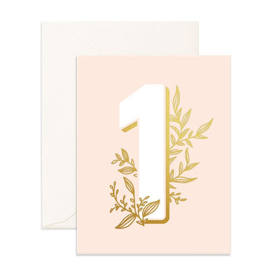 Birthday Card - Floral Numbers