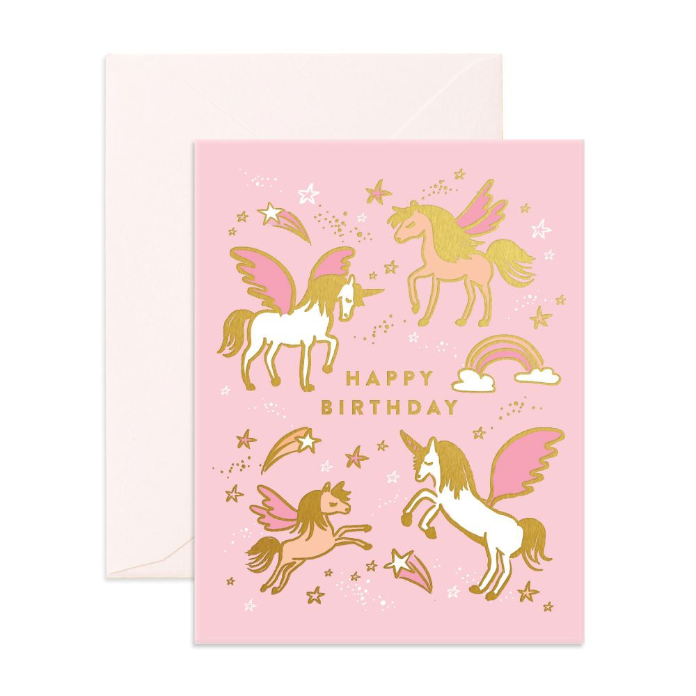 Happy Birthday Unicorns Card