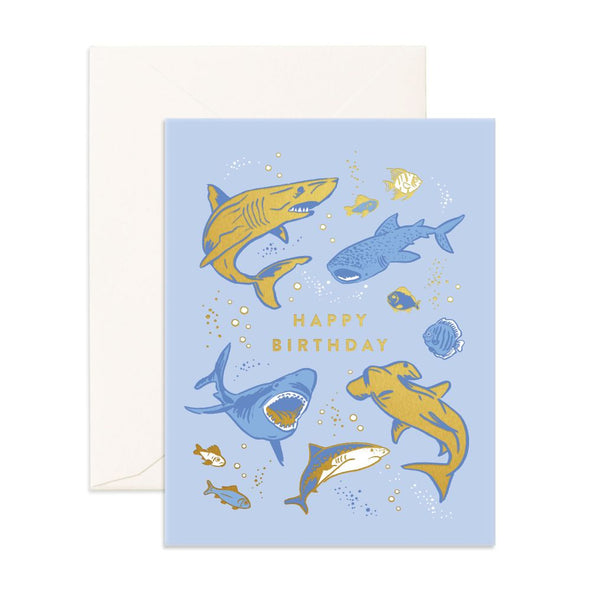 Happy Birthday Sharks Card