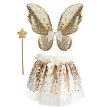 Gracious Gold Sequins Skirt, Wings and Wand Set
