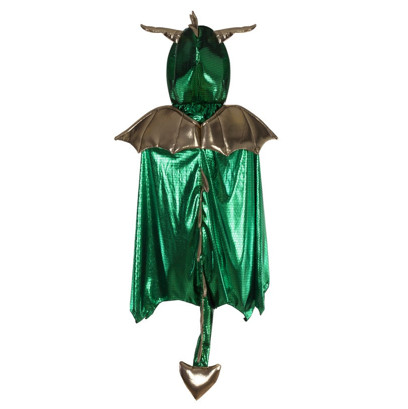Green & Gold Dragon Cape - Size 5-6
