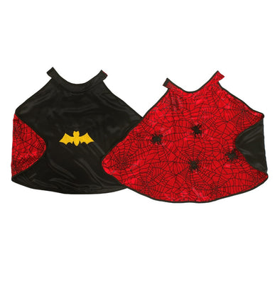 Reversible Spider & Bat Cape with Mask - Size 4-6