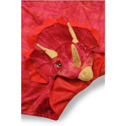 Red Triceratops Hooded Cape