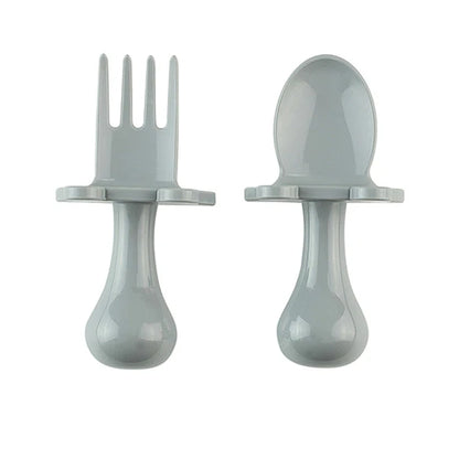 Small Hands Baby Utensils Ergonomic Spoon and Fork Set