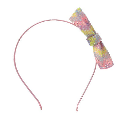 Pastel Gemstone Bow Headband