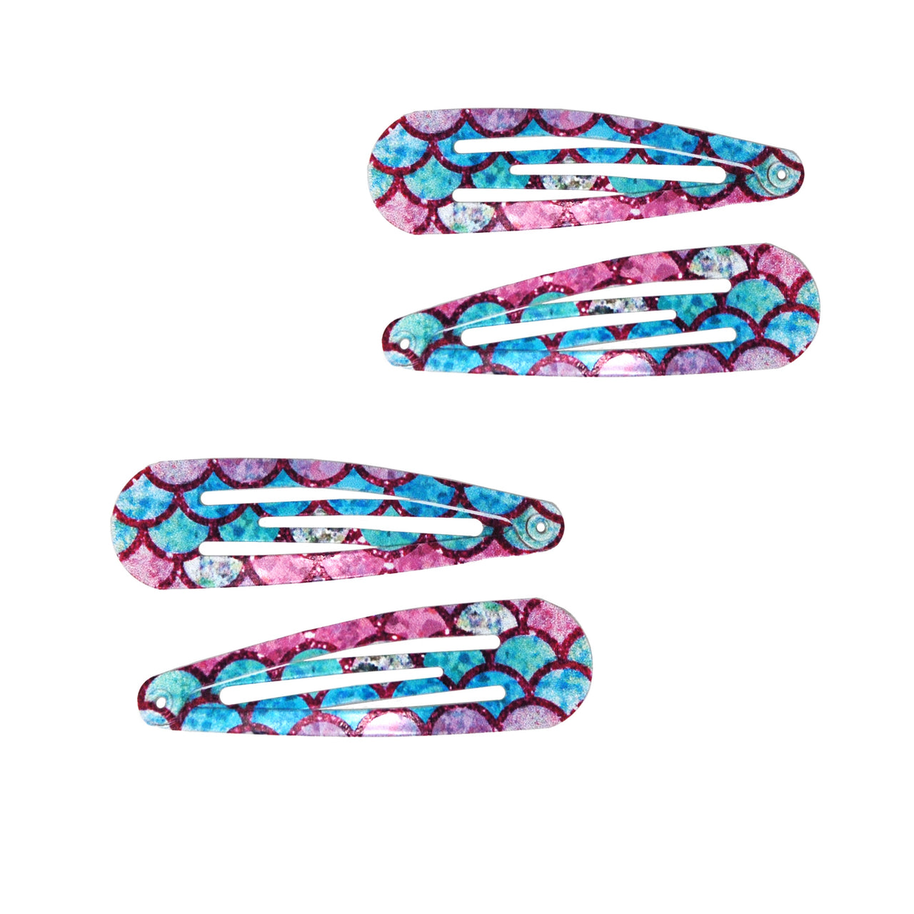 Hair Clips 4pk -  Mermaid Scales