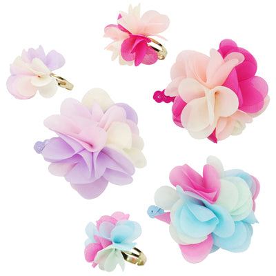 Carnation Petals  hairclip & ring set