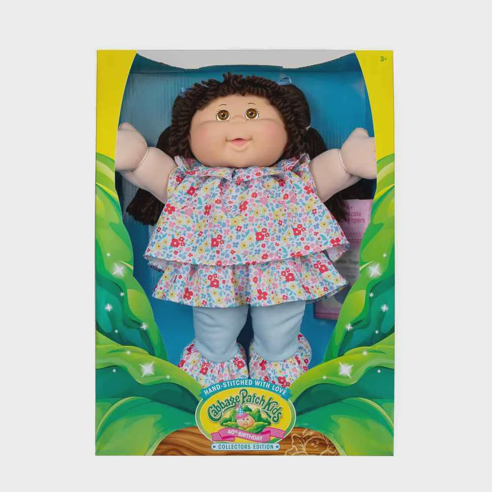 Cabbage Patch Kids 40th Anniversary Doll Brown Hair Toys and